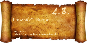 Laczkó Bence névjegykártya