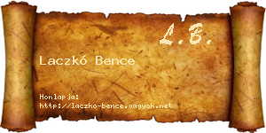 Laczkó Bence névjegykártya